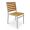 Lona Armless Stackable Teak Chair