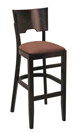 Walnut with Burgundy Vinyl Seat