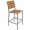 Lona Tall Armless Stackable Teak Bar Stool
