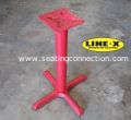 Line X Coated Outdoor Indoor Cast Iron Commercial & Restaurant Table Bases