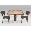Faux Teak Table with Biscayne Open Chairs
