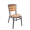 BFM Seating Norden Stacking Side Chair with Teak Seat