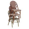 Stacked Mahogany/Beige-BurgandyArm Chairs