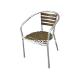 Pinzon Outdoor-Indoor Tan Synthetic Teak Arm Chair