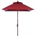 Bronze Pole, Premium Burgundy Fabric