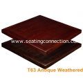 Antique Weathered Wood Grain Veneer Indoor Table Tops