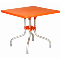 Orange Forza Square Folding Table by Compamia