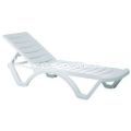 Aqua Resin Pool Chaise Lounge, White