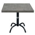 Gray Table. Fixed Metal Base Sold Separately