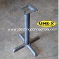 Line X Coated Outdoor Indoor Cast Iron Commercial & Restaurant Table Bases