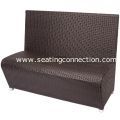 Cancun Booth Bench - Java Wicker - No Cushion