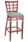 G&A Seating 9650 Checker Back European Beechwood Restaurant Bar Stools