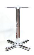 Amko Chrome Cross Bottom Indoor Resturant Commercial Table Base