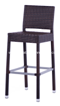 Gama Outdoor-Indoor Chocolate Synthetic Wicker Barstool