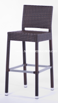 Gama Outdoor-Indoor Espresso Synthetic Wicker Barstool