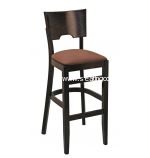 Walnut with Burgundy Vinyl Seat