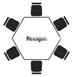 Allied Plastic Co Adjustable Height F5 Series Activity Tables 48" Hexagon