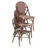 Stacked Mahogany/Beige-BurgandyArm Chairs