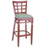 G&A Seating 9650 Checker Back European Beechwood Restaurant Bar Stools