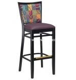 G&A Seating 9650FP Checker Back Restaurant Bar Stools