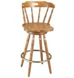 G&A Seating 9850 Colonial European Beechwood Restaurant Bar Stools