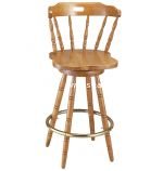 G&A Seating 9850 Colonial European Beechwood Restaurant Bar Stools