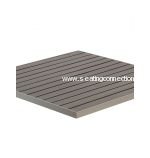 Grey Synthetic Teak / Silver Frame