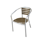 Pinzon Outdoor-Indoor Tan Synthetic Teak Arm Chair