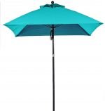 Black Pole, Turquoise Fabric