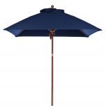 Wood Grain Pole, Navy Blue Fabric