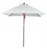 Wood Grain Pole, White Fabric