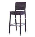 Gama Chocolate Outdoor-Indoor Synthetic Wicker Barstool