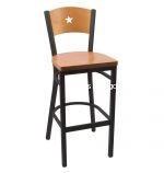 Black Frame, Natural Back, Natural Seat