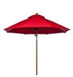 Wood Grain Pole, Premium Logo Red Fabric