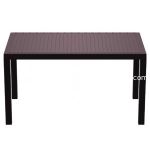 Brown Orlando Wickerlook 55" Rectangle Patio Dining Table