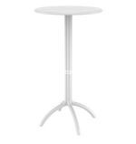 White Octopus 24" Round Outdoor Bar Table