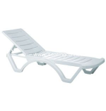 Aqua Resin Pool Chaise Lounge, White