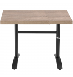 Weathered Oak Table Top with Aluminum Lateral Base (Sold Separately)