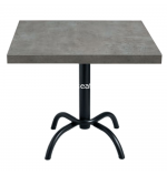Gray Table. Fixed Metal Base Sold Separately