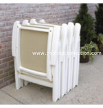 Khaki Belize Chairs Stacked. Each sold in sets of 2