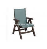 Spa Blue on Bronze Mist Frame Belize Chair