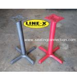 Line X Coated Outdoor Indoor Cast Iron Commercial & Restaurant Table Bases