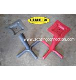 Line X Coated Outdoor Indoor Cast Iron Commercial & Restaurant Table Bases