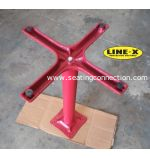 Line X Coated Outdoor Indoor Cast Iron Commercial & Restaurant Table Bases