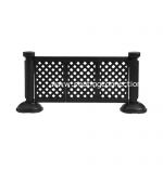 Black 3-panel fence