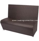 Cancun Booth Bench - Java Wicker - No Cushion