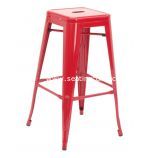 Industrial Backless Barstool (Red)