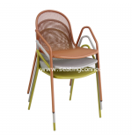 Nova Stacking Armchair (Green, Cement, Copper)