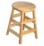 Allied Plastics STL Series Solid Hardwood Backless Stools