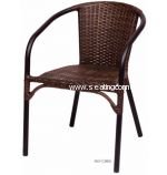 MS11CBBL BFM Seating Marina Wicker Stackable Arm Chairs Ships From Philadelphia, PA 19124